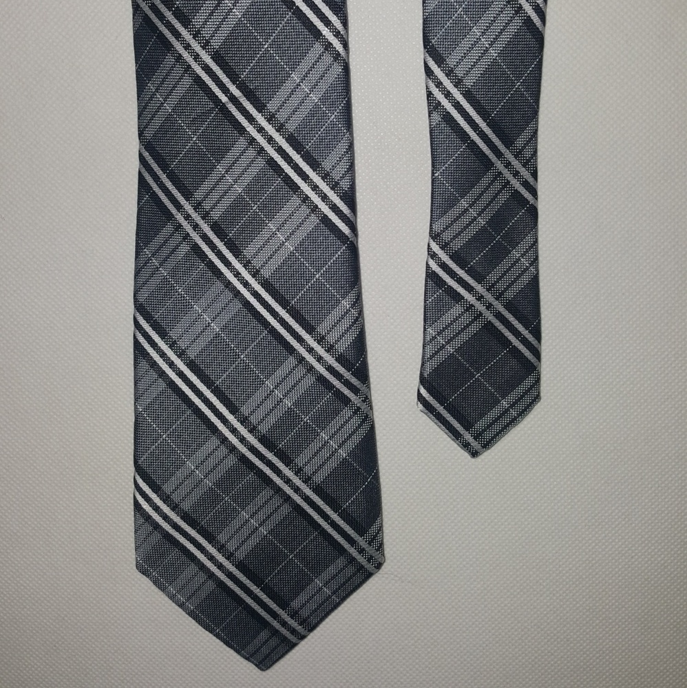 Nordstrom Ben Sherman Gray Plaid Woven Skinny Tie